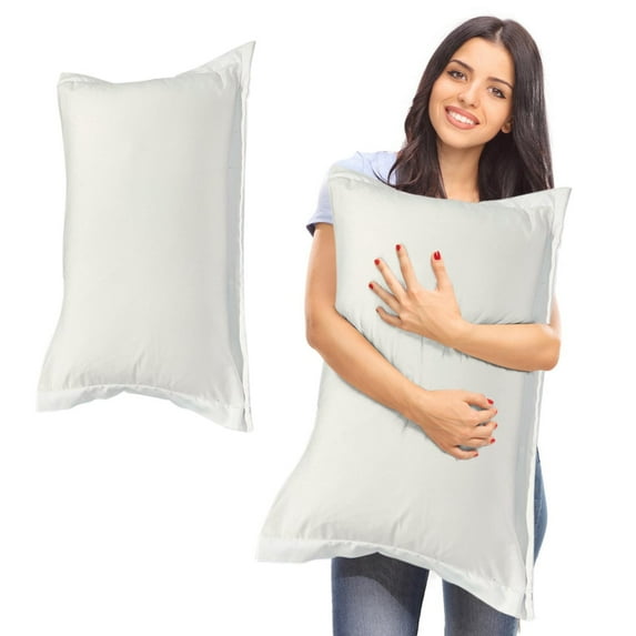 AuroraX White Pillow Cases 2 pack 18x29 Inch Pillowcase for Hair and Skin Zip Closure Smooth Ultra Soft Cotton Solid Improving Sleep