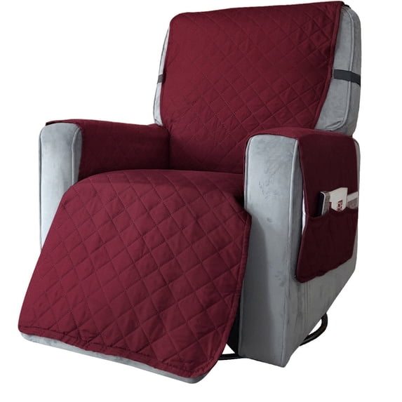 AuroraX Wine Large Waterproof Recliner Sofa Cushion for Massage Chair or Rocking Chair, Solid Color Pet Seat Pad, Anti-Dirt Chair Cushion