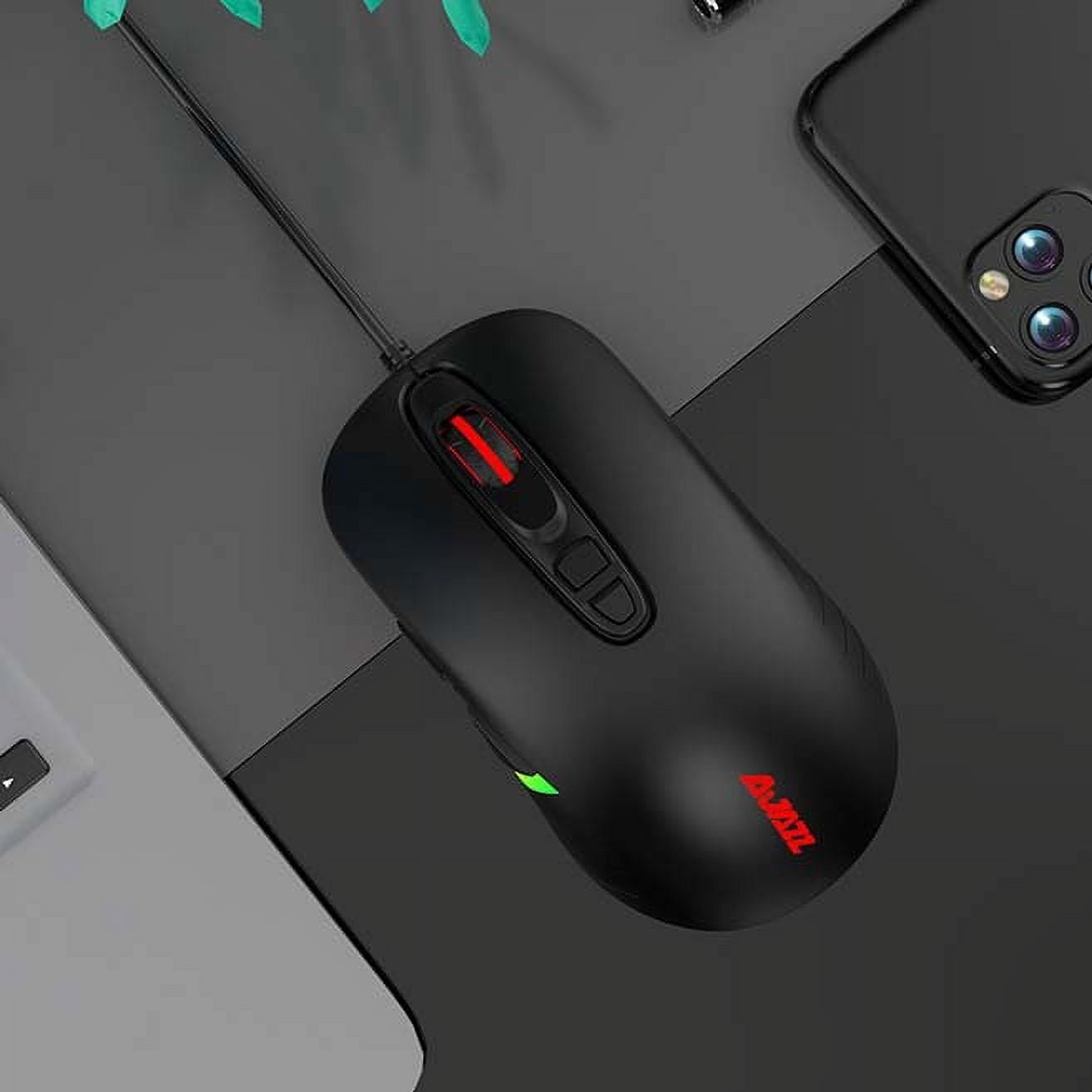 AuroraX Wired Computer Mouse Gaming Mouse Adjustable DPI Programmable ...