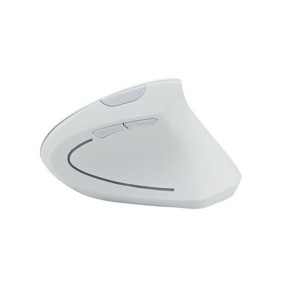 AuroraX Wireless Mouse for Laptop Computer Gaming Mouse Plug and Play USB Ergonomic Vertical White 2.4GHz Connection 1600DPI Adjustable Computer Mice