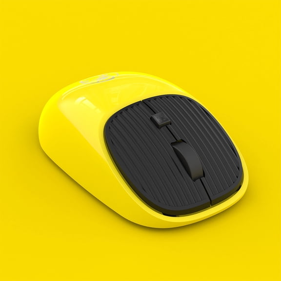 AuroraX Wireless Mouse for Laptop Computer Silent Mouse with USB Receiver Portable Rechargeable 2.4GHz Computer Accessories for Desk Yellow