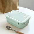 thumbnail image 1 of AuroraX Work Lunch Boxes for Men,Hard Plastic Inside Cooler Sturdy Snack Containers with Lids,Microwave Safe Square Divided 3 Compartments Ourdoor Camping Green, 1 of 6