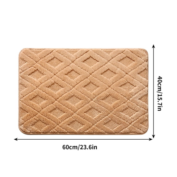 AuroraX Yellow Diatomaceous Earth Bath Mat Bathroom Rugs Non Slip Absorbent,Plush Machine Washable Single Quick Drying Shower Rugs for Bathroom Extra Soft Bath Mats for Tub