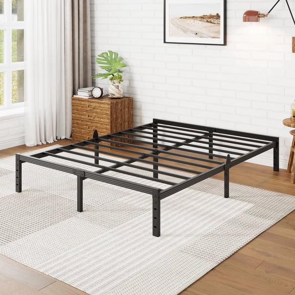 Auroral Zone 12” Full Metal Platform Bed Frame, Heavy Duty Mattress Foundation, No Box Spring Required