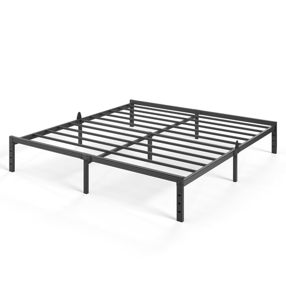 Auroral Zone 12 inch King Metal Platform Bed Frame, Heavy Duty Mattress Foundation, No Box Spring Required