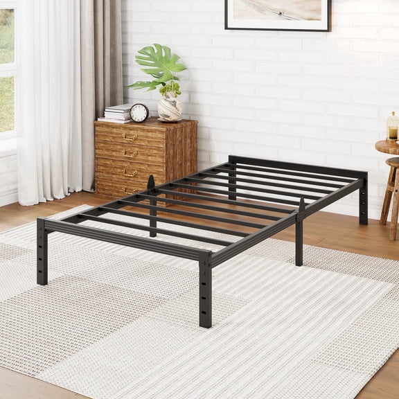 Auroral Zone 12 inch Twin-XL Metal Platform Bed Frame, Heavy Duty Mattress Foundation, No Box Spring Required