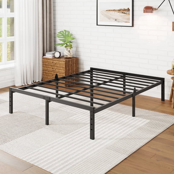 Auroral Zone 14 inch Full Metal Platform Bed Frame, Heavy Duty Mattress Foundation, No Box Spring Required