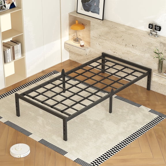 AURORAL ZONE 14 inch Twin Size Metal Bed Frame Platform, No Box Spring Needed, Easy Assembly, Noise Free