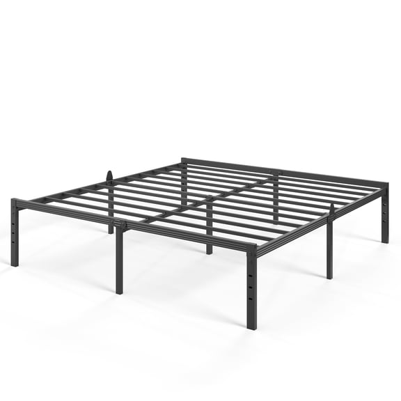 Auroral Zone 18 inch King Metal Platform Bed Frame, Heavy Duty Mattress Foundation, No Box Spring Required