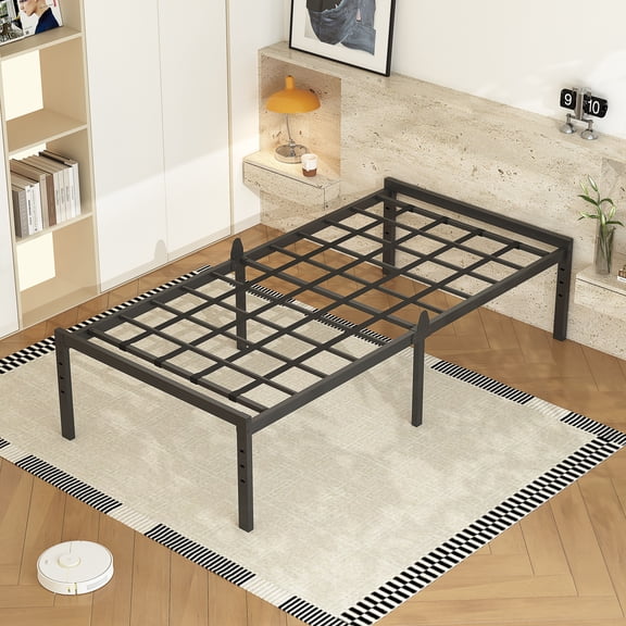 AURORAL ZONE 18 inch Twin XL Size Metal Bed Frame Platform, No Box Spring Needed, Easy Assembly, Noise Free