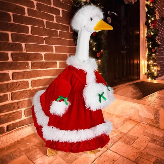 Aurorax 23 inch Porch Goose Clothes,Christmas Porch Goose Winter Outfits for 23 inch