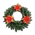 thumbnail image 1 of Aurorax Christmas Decorations Outdoor,Artificial Christmas Wreath Realistic Waterproof Pre-Assembled Winter Decorations for Home, 1 of 6