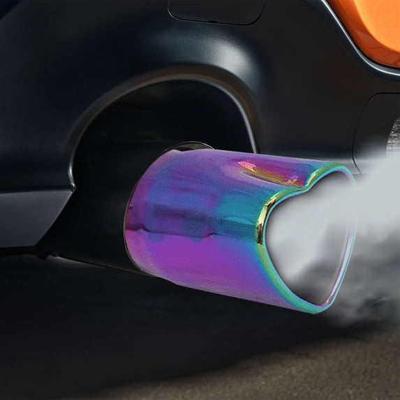 Aurorax Exhaust Pipe Muffler Tailpipe,Car Exhaust Tailpipe Modification 63mm Metal Auto Exhaust Accessories for Vehicle