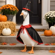 Aurorax Halloween Goose Clothes for Cement Goose Porch Goose 23"/17",Porch Goose Outfit 19 inch,Witch Red Fall Porch Goose Clothing Accessories for Yard Outdoor Garden