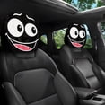 thumbnail image 1 of Aurorax Headrest Covers Vehicle Funny Emoticons Set of 2,Headrest Protector for Car,Cute Animals Elastic Universal Automotive Seat Cover Accessories for Interior Decoration, 1 of 5