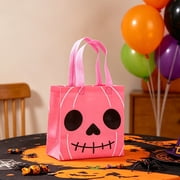 Aurorax Pink Princess Gift Bag,Halloween Candy Bag with Ties to Put Candy in with Handle Small Reusable Trick or Treat Bag,Halloween Party Favors for Adults Celebrate Halloween