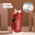 thumbnail image 1 of Aurorax Stainless Steel Water Bottle With Strap - 8oz Double Wall Vacuum Insulated Water Bottle, Metal Canteen Keep Cold 24h Hot 12h For Women & Men, Perfect For Coffee & Milk - Red, 1 of 5