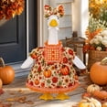 thumbnail image 1 of Aurorax Thanksgiving Porch Goose Outfits 23" Holiday,Goose Clothes for Cement Goose Porch Goose 17/19 inch,Orange Lace Skirt and Bow Fall Porch Goose Accessories for Outdoor Lawn Harvest Decor, 1 of 6