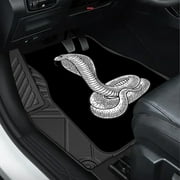 Aurorax Universal Car Floor Mats Set of 2,Stain Resistant Carpet Foot Mats for Vehicle Set of 2 Durable Universal Fit Car Interior Accessories for Sedan SUV Truck Black