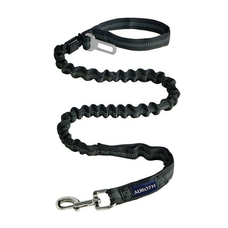 Auroth Dog Leash for Small Medium Large Dogs, Heavy Duty Dog Leash 6ft Long, Tactical Bungee Dog Leash with Double Handle, Reflective Training Walking Dog Leash