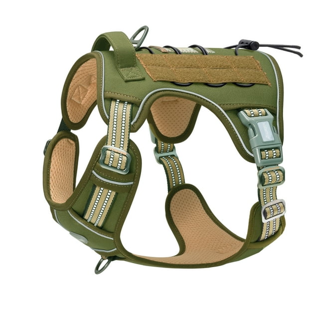 Auroth Green Service Vest Harness,Adjustable Easy on Pet Vest Harness