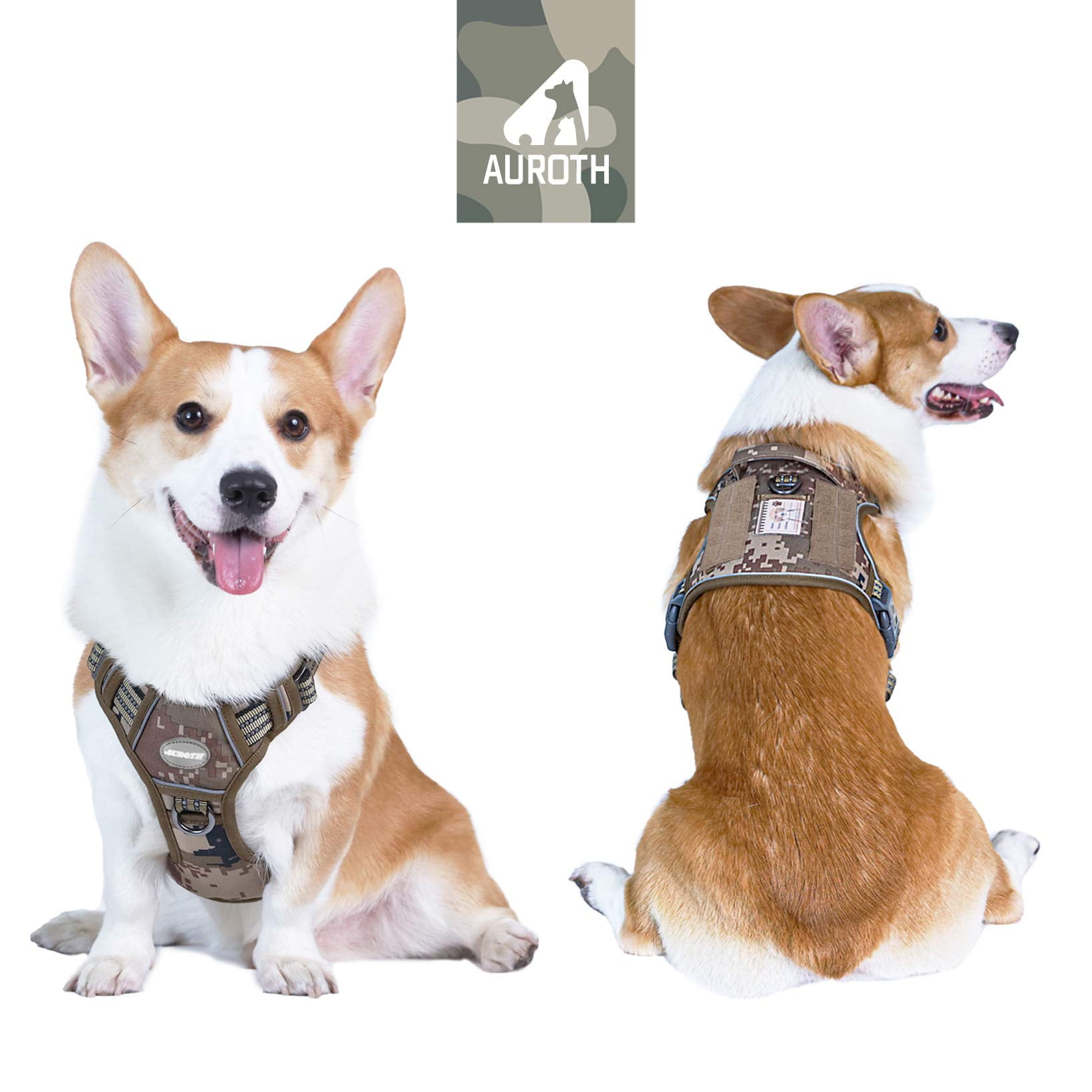 Auroth No Pull Dog Harness for Medium Dogs, Adjustable Easy on Pet
