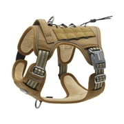 Auroth No Pull Dog Harness for Large Dogs, No Choke XL Dog Harness Vest with Durable Handle, Adjustable Easy on Pet Harness for Training Walking, Reflective Soft Padded Dog Vest Harness, Army Yellow
