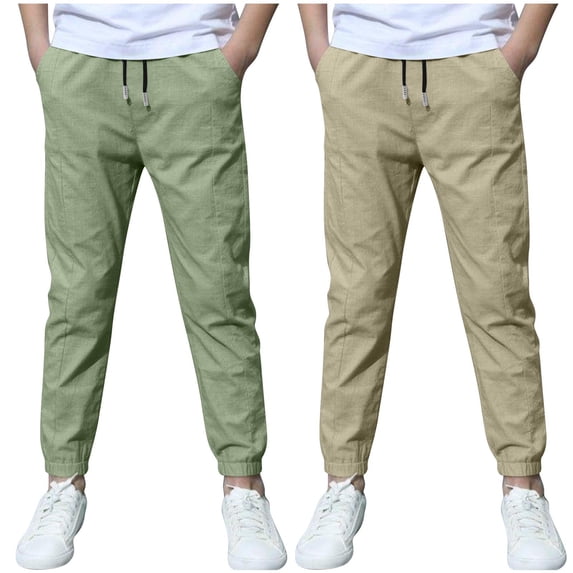 Auroural 2PC 3 Years Old Boy Pants Boys' Solid Color 2PC Pants Casual Pants Loose Pants Casual Outerwear Pants Sweatpants