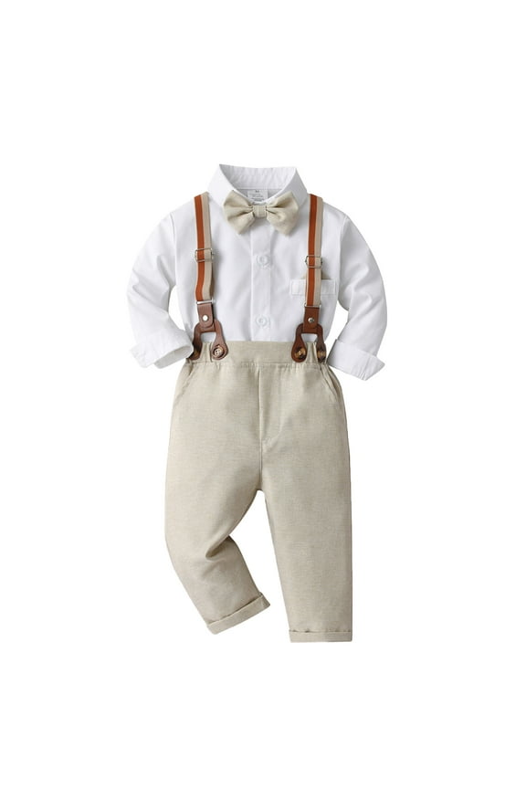 Baby Boy Clothes 12 Months Suspenders Suit, British Dress, Casual Wear 90