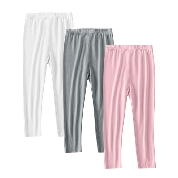 Auroural Baby Girls Leggings Size 12 To 18 Months Girl 3PC Pants Thin Children's Leggings For Girl Baby Pants Childrens Long Pants Pink 2 Years