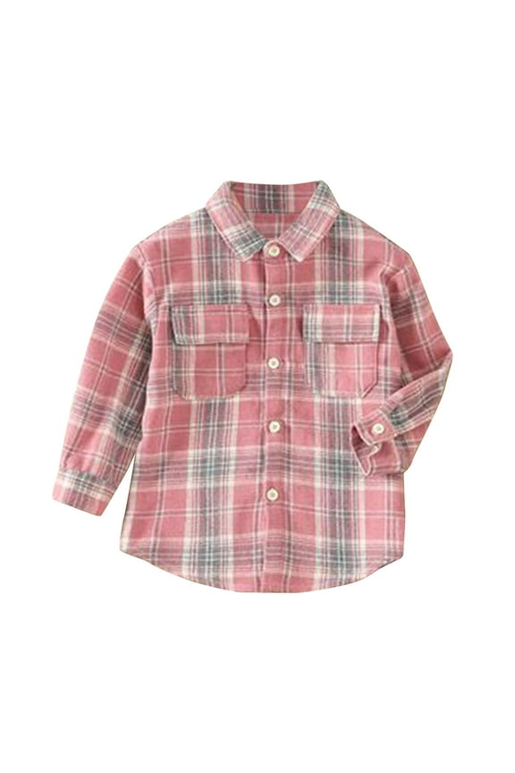 Boys Button up Shirts Size 6 Children's Clothing, Boys And Girls, Long Sleeved Plaid Top, Long Sleeved Coat (for Children)