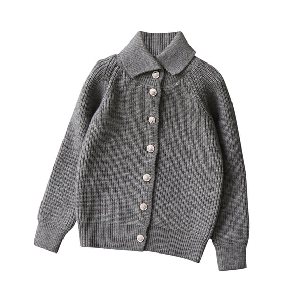 Auroural Boys Cardigan 10-12 Wintertime Boys And Girls Streak Sheep Wool Hooded Zipper Sweater