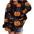 thumbnail image 1 of Auroural Boys Hoodies And Sweatshirts Girls Boys Pumpkin Ghost Prints Casual Loose Fleece-Lined Warmth Long Sleeve Round Neck Sweatshirt Kids Girls Sweatshirts Boys Sweatshirts, 1 of 5
