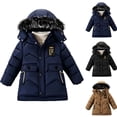 thumbnail image 1 of Auroural Boys Winter Coat Size 7/8 Boys Winter Hooded Parka Mid-Length Faux Warm Puffer Coat Windproof Outerwear 5-13 Year, 1 of 7