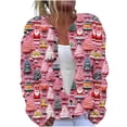 thumbnail image 1 of Auroural Cardigan Sweaters for Women Oversized Ladies' Casual Printed Knitted Cardigan with Button Up Jacket and Top, 1 of 5