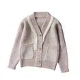 thumbnail image 1 of Auroural Cardigans for Girls 10-14 Wintertime Boys And Girls Streak Sheep Wool Hooded Zipper Sweater, 1 of 6