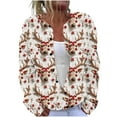 thumbnail image 1 of Auroural Cardigans for Women Trendy Ladies' Casual Printed Knitted Cardigan with Button Up Jacket and Top, 1 of 5