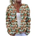 thumbnail image 1 of Auroural Cardigans for Women Trendy Women's Casual Christmas Printed Knitted Cardigan Button Up Jacket Coat, 1 of 5
