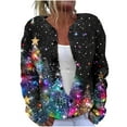 thumbnail image 1 of Auroural Cardigans for Women Trendy Women's Casual Christmas Printed Knitted Cardigan Button Up Jacket Coat, 1 of 5