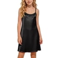 thumbnail image 1 of LOOK! Auroural Children's Summer Solid Color Round Neck Sleeveless Dress Homewear Sleeping Dress Kids（5-14 Years）, 1 of 7