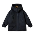 thumbnail image 1 of Auroural Toddler Boys Jackets and Coats 5T Children's Winter Solid Color Long Sleeves Hooded Zipper Quilted Coat Keep Warm Coat Kids 3-12 Year, 1 of 5