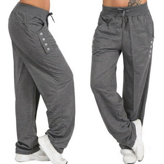 Auroural Womens Pants Womens Winter Wide Leg Yoga Sports Loose Casual Long Pants Trousers