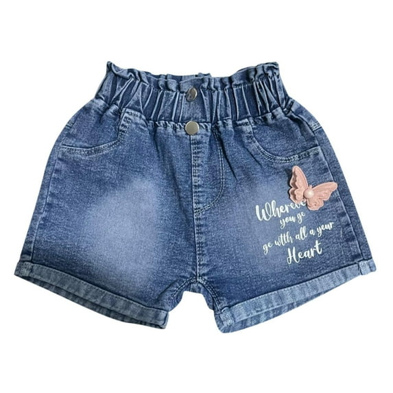 Auroural Denim Shorts Toddler Girls 3T Toddler Girls Clothes 2T - 3T Toddler Girls Summer Clothes Fashion Girls' Jeans Short Pants Children's Jeans Short Pants Casual Outerwear Pants