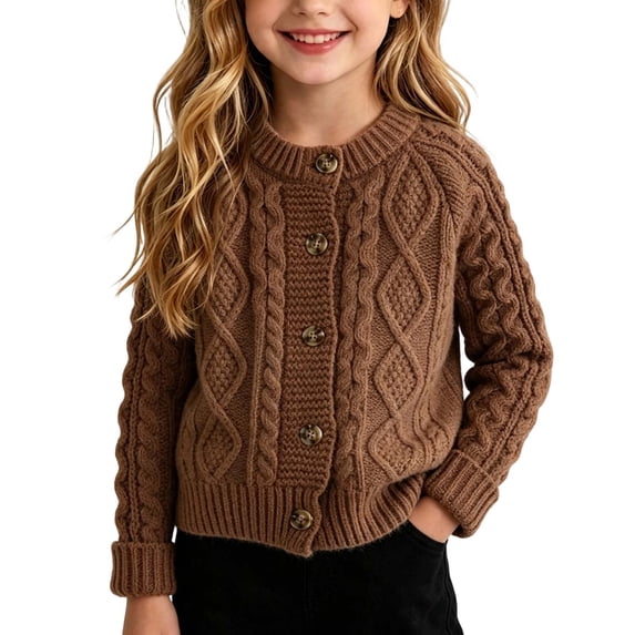 Auroural Girl Cardigan Children's Sweater Tops Kids