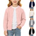 thumbnail image 1 of Auroural Girls Cardigan 7-8 Open Front Girls' Fall and Winter Knitted Cardigan Sweater Solid Color Casual Sweater Coat 2-13Years, 1 of 9