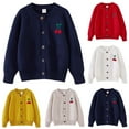 thumbnail image 1 of Auroural Girls Jackets Size 7-8 Heavy Industry Hand Crocheted Girls Knitted Cardigan Cotton Round Neck Children's Sweater Jacket 2-8 Years, 1 of 3