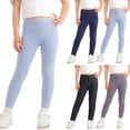 thumbnail image 1 of Auroural Girls Leggings Size 7-8 Girls Fake Denim Stretch Leggings Elastic Waist Skinny Casual Pants Girls Cotton Leggings with Decor Pockets 3-13 Years, 1 of 6