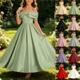 thumbnail image 1 of Auroural Girls Strapless Satin Ball Gown with Bow Flower Girl Dress for Wedding Bridesmaid Pageant Birthday Party Floor Length A-Line Dress for Kids Teens, 1 of 9