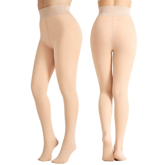 Auroural Girls Winter Leggings 2-14 Years Children's Winter Solid Color Fleece-Lined and Thickened High Waisted Slim Leggings Children's Yoga Pants Casual Sports Leggings for Kids 10-14Years Beige