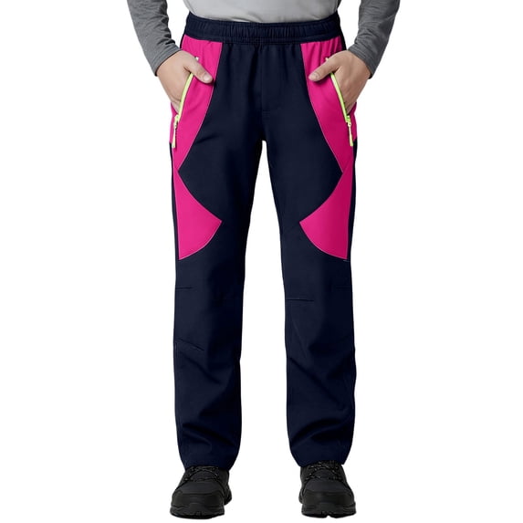 Auroural Kids Ski Pants Boys Ski Pants Size 6 Girls Ski Pants Boys Girls Fashion Solid Color Keep Warm Windproof Water Proof Outdoor Hiking Ski Pants